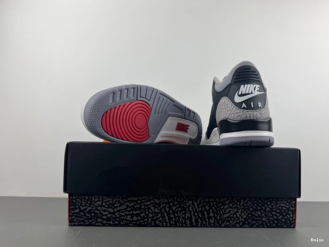 Bmlin Shoes Air Cement Jordan 3 Black DN3707-010 0809